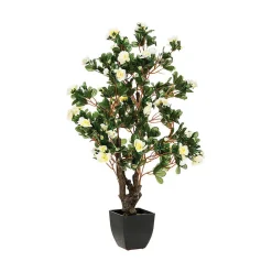 Sale Atmosphera Créateur D'Intérieur Azalée artificielle H81 cm - Blanc- Atmosphera