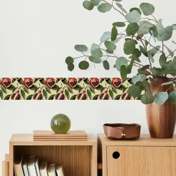 Sale Muralo Bande Décorative auto-adhésif Fleurs Pour la Cuisine GRENADES Fruit Feuilles 10cm x 300cm