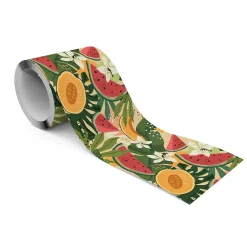 Hot Muralo Bande Décorative auto-adhésif FRUIT Colorés Fleurs Pour la Cuisine 10cm x 300cm