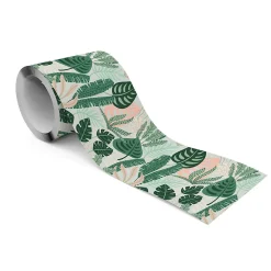 Clearance Muralo Bande Décorative auto-adhésif Pour Chambre FEUILLES Tropicales 10cm x 300cm