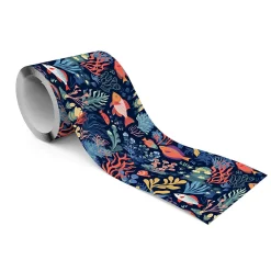 Outlet Muralo Bande Décorative auto-adhésif RÉCIF CORALLIEN Poisson Pour Chambre Enfants 10cm x 300cm