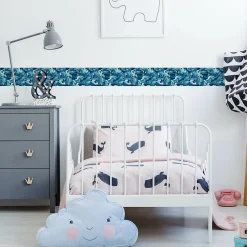 Online Muralo Bande Décorative auto-adhésif Pour Chambre VAGUES Mer Abstraction 10cm x 300cm