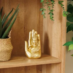 Atmosphera Créateur D'Intérieur Bouddha main déo Andy H.18cm résine doré - Atmosphera* Statue Décorative