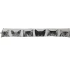 Hot Enjoy Home Boudin de porte imprimé chats - 90 x 15 cm - Noir et blanc