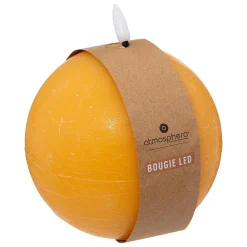 Atmosphera Créateur D'Intérieur Bougie boule à led Molia D12cm jaune - Atmosphera* Bougie Et Senteur