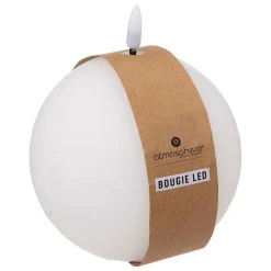Atmosphera Créateur D'Intérieur Bougie boule à led Molia D12cm blanc - Atmosphera* Bougie Et Senteur