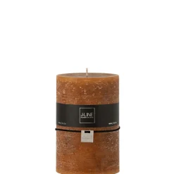 J-Line Bougie cylindrique caramel L10xl10xH15cm* Bougie Et Senteur