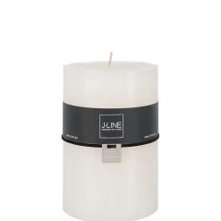 Discount J-Line Bougie cylindrique 120H blanc 10x10x15 cm