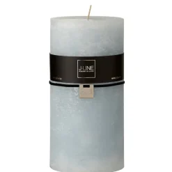 J-Line Bougie cylindrique 140h bleu clair 10x10x20 cm