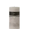 J-Line Bougie cylindrique 140H gris 10x10x20 cm* Bougie Et Senteur