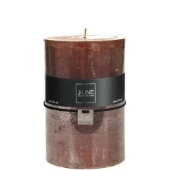 J-Line Bougie cylindrique 120H marron 10x10x15 cm* Bougie Et Senteur