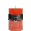 Outlet J-Line Bougie cylindrique 120H orange 10x10x15 cm