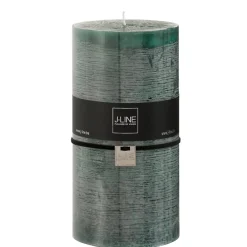 J-Line Bougie cylindrique 140H vert 10x10x20 cm* Bougie Et Senteur