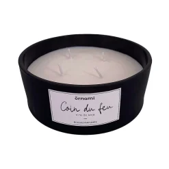 Outlet Ornami Bougie parfumée au coin du feu 380g noir Ø15cm