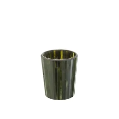 Outlet J-Line Bougie parfumée 50H dans pot en verre vert 12.5x12.5x15.5 cm