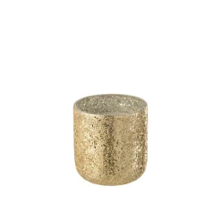 Hot J-Line Bougie parfumée 60H dans pot en verre doré 14x14x15 cm