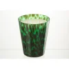 Outlet J-Line Bougie parfumée 95h et verre vert 16x16x20 cm