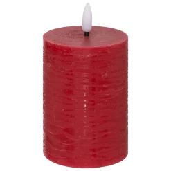 Atmosphera Créateur D'Intérieur Bougie ronde à led Molia H13cm rouge - Atmosphera
