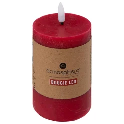 Atmosphera Créateur D'Intérieur Bougie ronde à led Molia H13cm rouge - Atmosphera