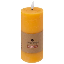 Atmosphera Créateur D'Intérieur Bougie ronde LED Molia 7x18cm jaune - Atmosphera* Bougie Et Senteur