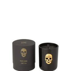 Outlet J-Line Bougie senteur noir 11.5x11x13 cm