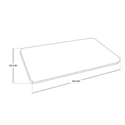 Vivezen Bouillotte chauffante ou refroidissante 10 x 22 cm déhoussable pour toutes parties du corps - Noir -* Bouillotte