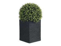Vente-unique Boule de buis artificielle avec pot - H. 66 x D. 40 cm - Vert - DIAVA* Plante Artificielle