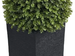 Vente-unique Boule de buis artificielle avec pot - H. 66 x D. 40 cm - Vert - DIAVA* Plante Artificielle