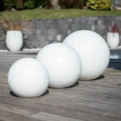 Wanda Collection Boules déco design trio blanc,* Statue Décorative