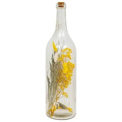 Atmosphera Créateur D'Intérieur Bouteille avec fleurs séchées H46cm jaune - Atmosphera* Fleur Séchée