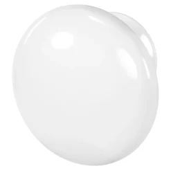 Clearance GoodHome Bouton de meuble arrondi Porcelaine Vras blanc Ø3.2cm x P.2.5cm