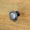 Best GoodHome Bouton de meuble arrondi Kilhog étain gris Ø3,1 cm
