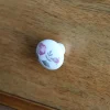 Outlet Bouton de meuble arrondi Locarn rose et blanc Ø3.2cm x P.2.5cm