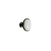 Clearance Hardwarexchange Bouton de meuble en porcelaine blanc craq, /base laiton antique, d 32 mm avec vis incluse