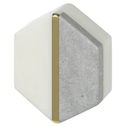 Best GoodHome Bouton de meuble Rubian blanc l.4.2cm x h.3.6cm x p.2.7cm