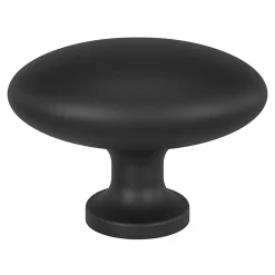 Best GoodHome Bouton de meuble ovale Govlin noir Ø3cm x l.2cm x h.2cm x p.2cm