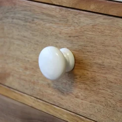 Sale Bouton de meuble rond Belz blanc GoodHome Ø3,5 x P.3 cm