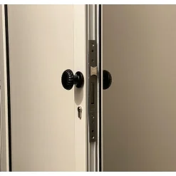 Outlet Hardwarexchange Bouton De Porte D60 mm - couple complet - en Aluminium NOIR RAL 9005 lot de 6 couples