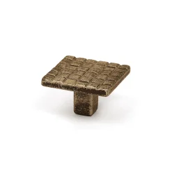 New Niubo Bouton en zamak avec finition en cuir, dimensions: 30x30x18mm-