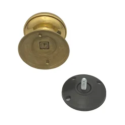 Outlet Hardwarexchange Bouton fixe de tirage de porte en Laiton D70 mm Laiton poli- lot de 6 boutons