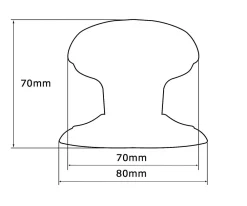 Outlet Hardwarexchange Bouton fixe de tirage de porte en Laiton D70 mm Laiton poli- lot de 6 boutons