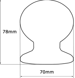 Outlet Hardwarexchange Bouton fixe de tirage de porteLot de 6 D70 mm en Laiton avec système de fixation