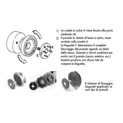 Outlet Hardwarexchange Bouton fixe de tirage de porteLot de 6 D70 mm en Laiton avec système de fixation