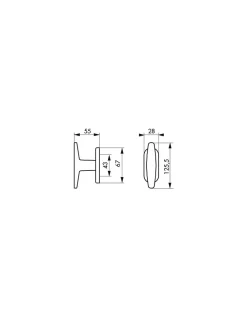 Hot SP Bouton pour fenêtre Leto/Maia, carré 7mm, couleur F2 -