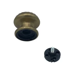 Best Hardwarexchange Bouton tirant de porte fixe D70 mm en aluminium Bronze poli - breveté .