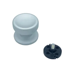 Outlet Hardwarexchange Bouton tirant de porte fixe D70 mm en aluminium Gris argent - breveté