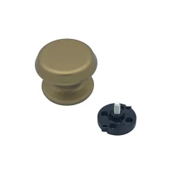 Online Hardwarexchange Bouton tirant de porte fixe D80 mm en aluminium Bronze satiné - breveté