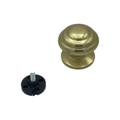 Online Hardwarexchange Bouton tirant de porte fixe D70 mm en aluminium Or poli - breveté - lot de 6 boutons