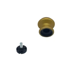 Best Hardwarexchange Bouton tirant de porte fixe D60 mm en aluminium Or satiné - breveté - lot de 6 boutons