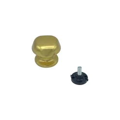 Online Hardwarexchange Bouton tirant de porte fixe D60 mm en aluminium Or poli - breveté - lot de 6 boutons